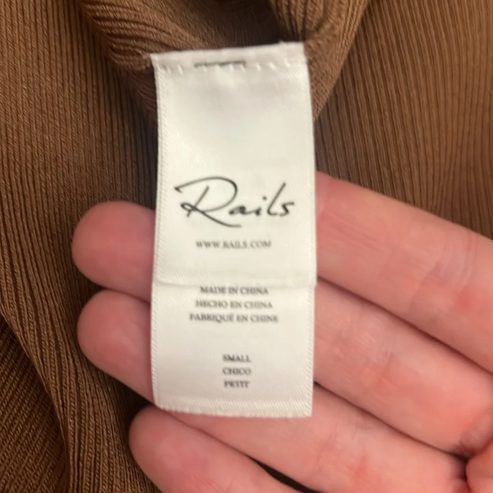 Rails Syd Rib Midi Sweater Dress Toffee Small - Picture 6 of 10